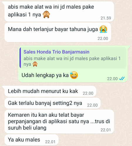 Testimoni Pengguna Alat WA